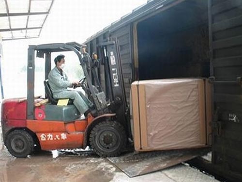 裝箱-鐵路運輸航線展示